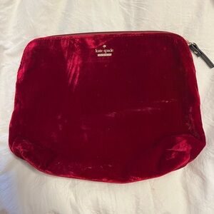 Kate Spade Luxurious Red Velvet Cosmetic Case